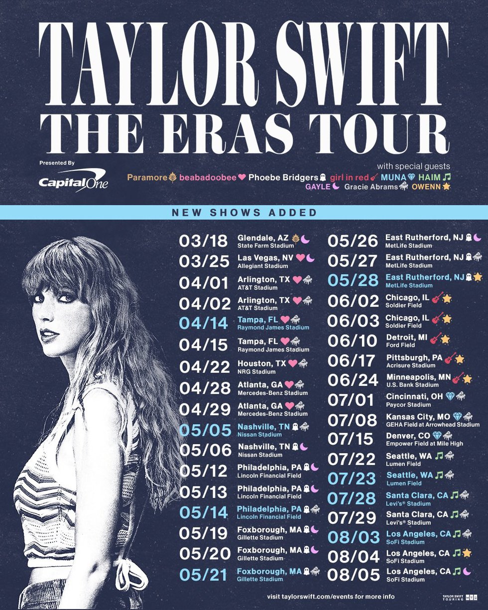 taylor swift tour dates        <h3 class=