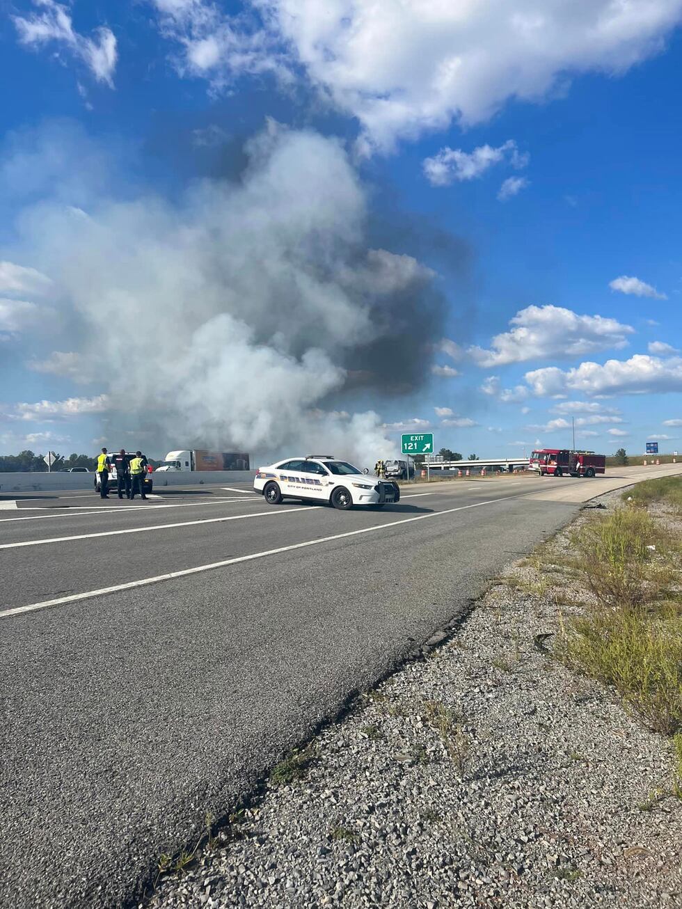 People, dogs escape car fire on Tennessee interstate