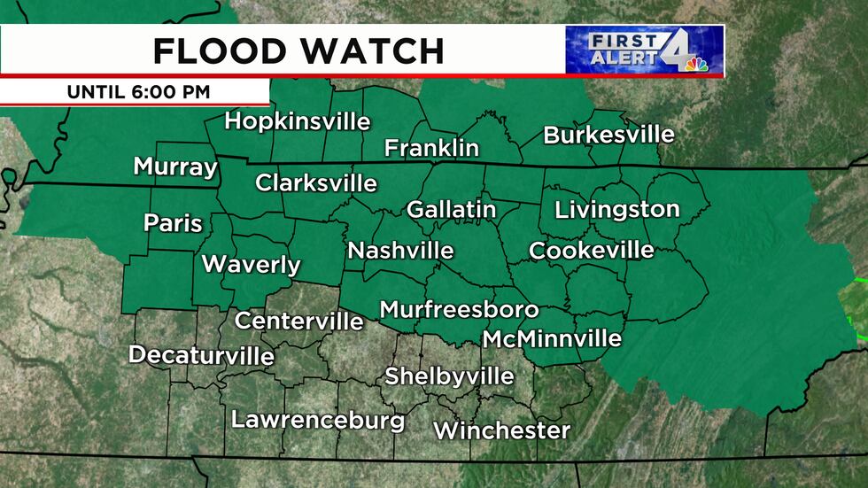 Flood Watch until 6:00 P.M.