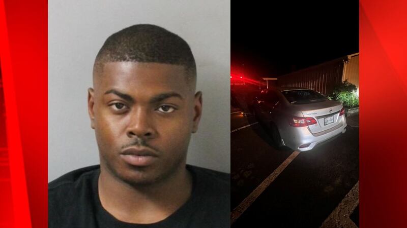 Photo of Alvin Stokes and his vehicle he used to allegedly hit the cop and during the chase.