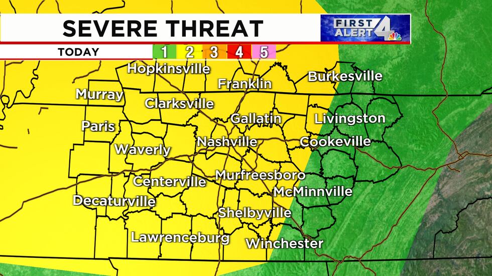 More strong to severe storms expected again today
