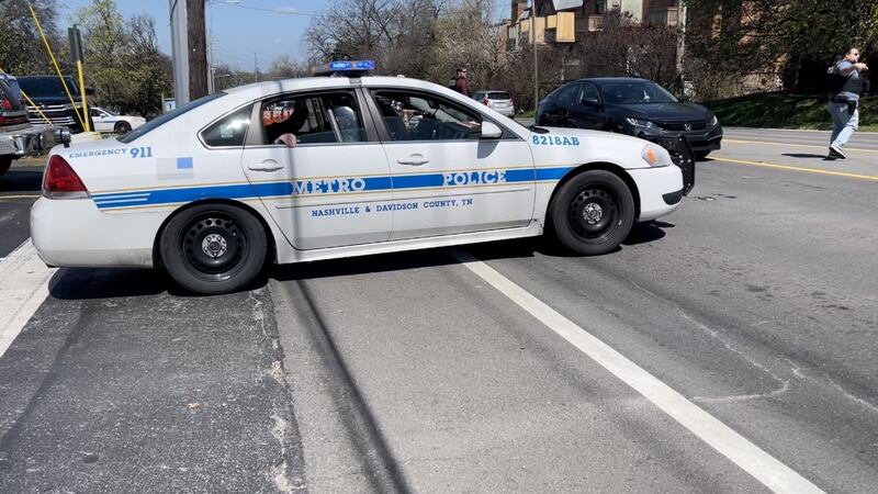 Police investigate a school shooting in Nashville.