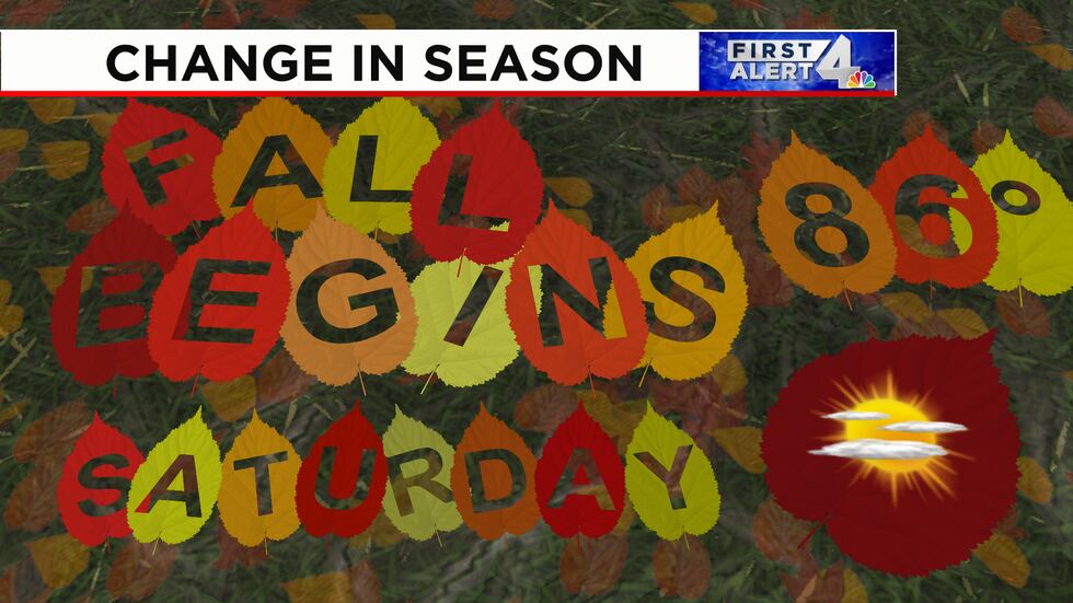Temperatures will remain warm for the first day of fall.