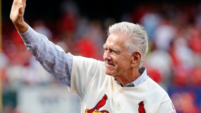 FILE - Tim McCarver, a member of the St. Louis Cardinals' 1967 World Series championship...