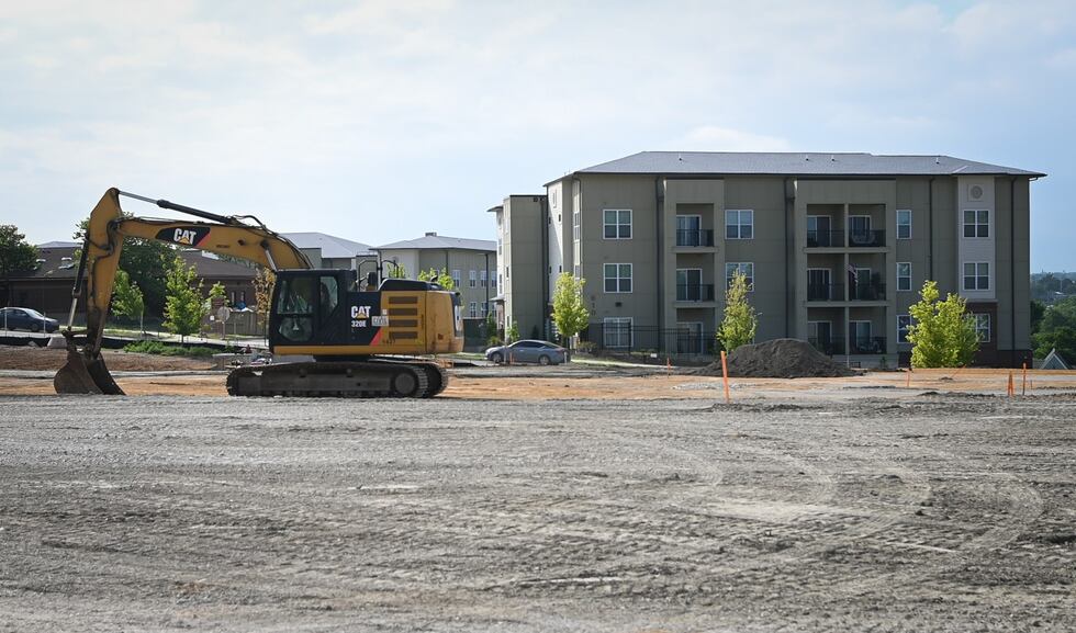 Construction begins for the Cherry Oak Apartments.