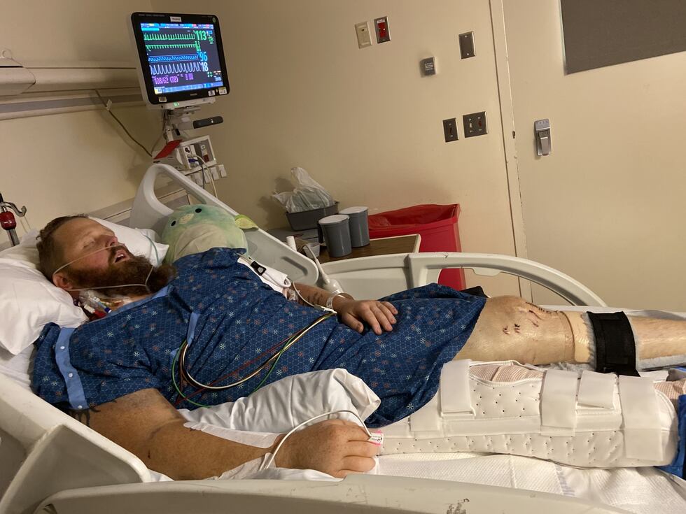 Lambert's wife, a trauma nurse, did not expect him to survive