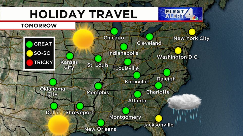 A storm exiting the eastern seaboard will make for tricking travel Wednesday. The rest of the...