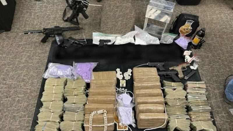Police found 37 pounds of fentanyl-laced cocaine, guns, shoeboxes containing around $400,000...