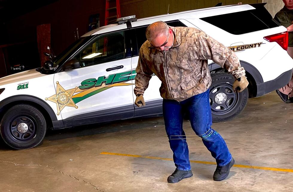 Sumner County deputies trained using BolaWrap technology Friday.