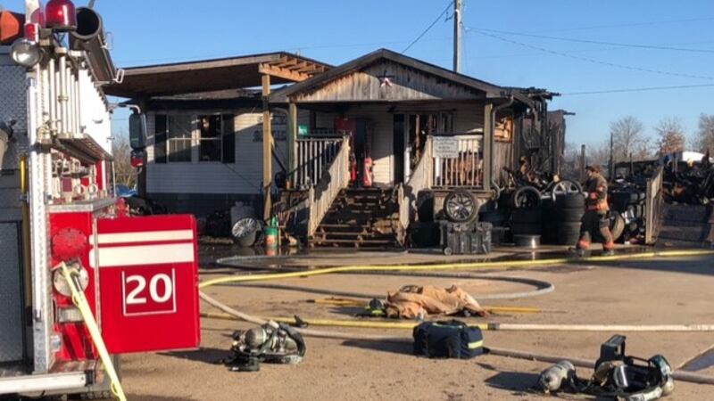 Lebanon fire destroys salvage yard office space