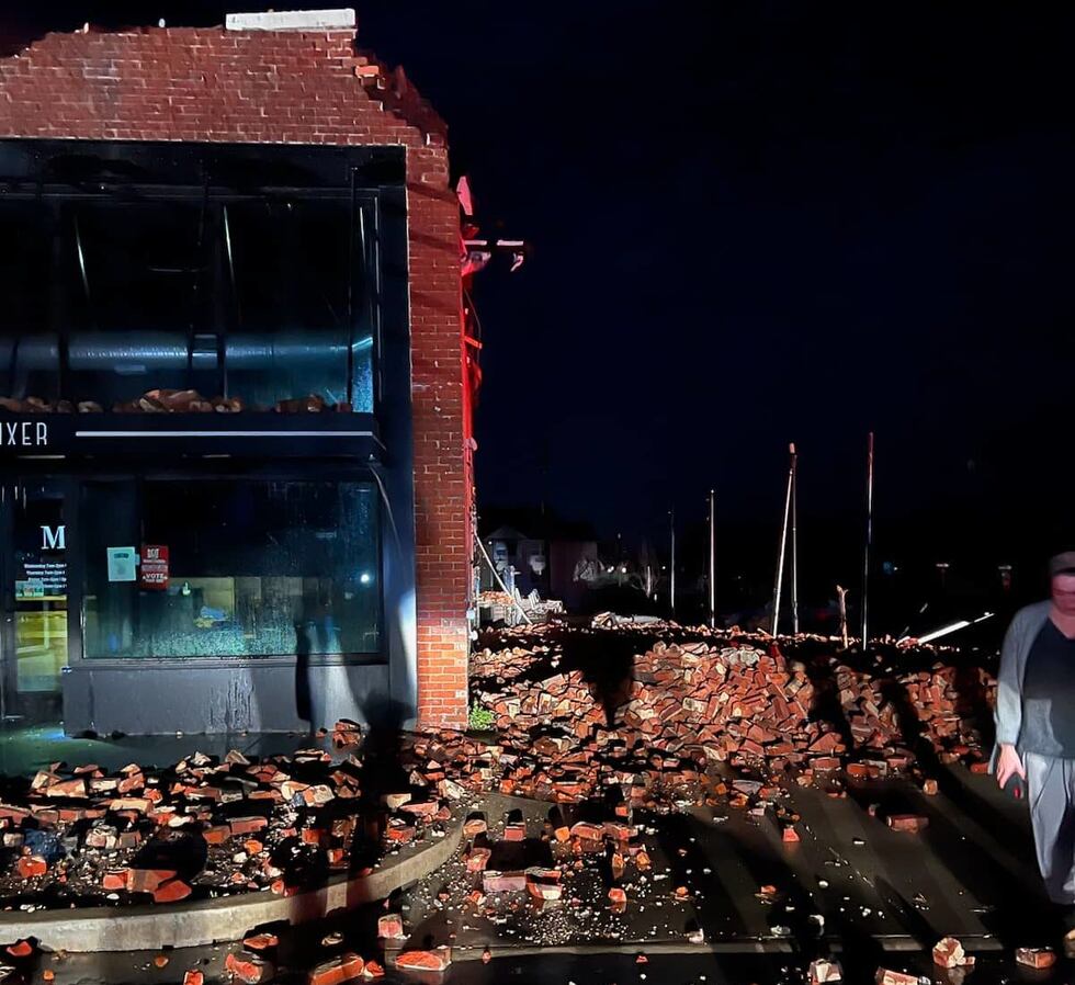 Storm damage in Hopkinsville, Kentucky